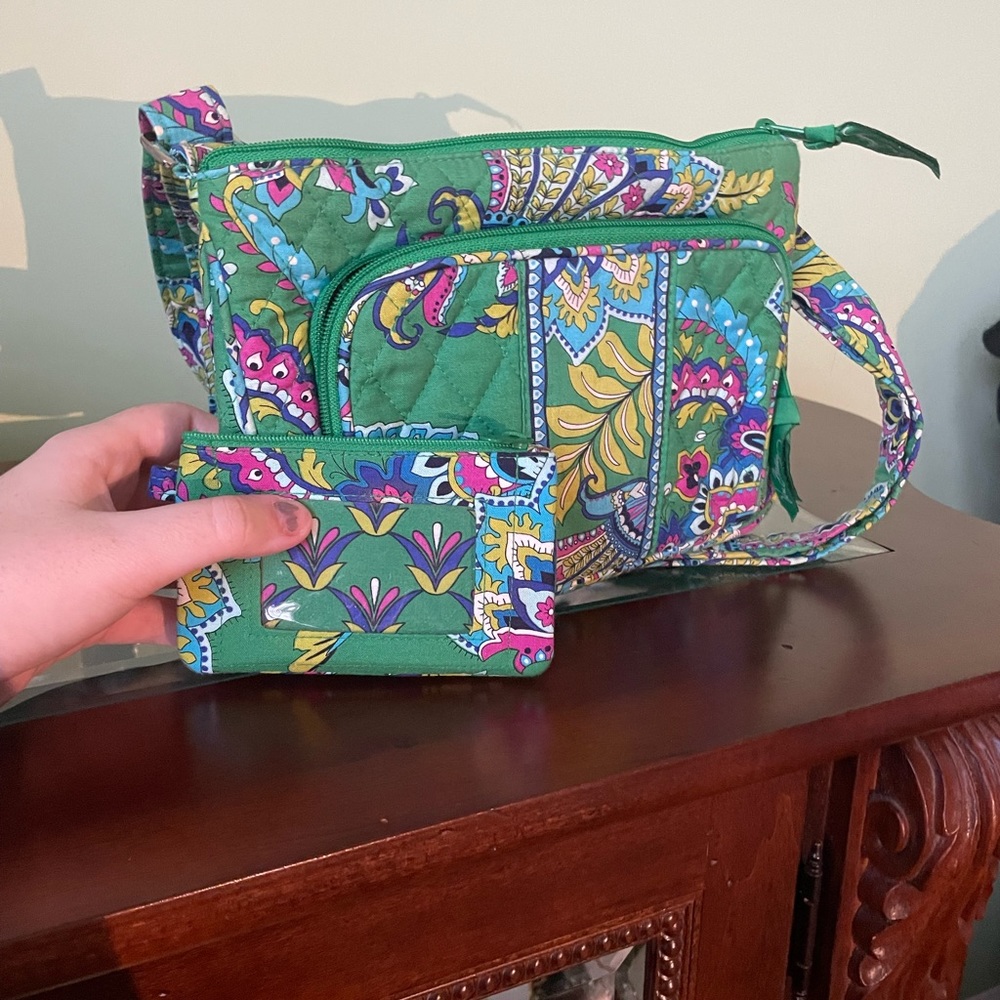 Vera Bradley crossbody bag and wallet